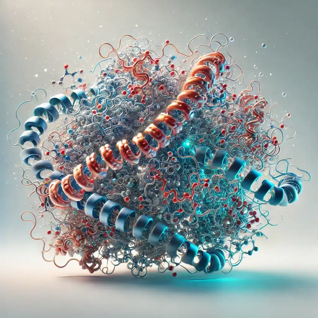 Representación de una proteína generada con IA